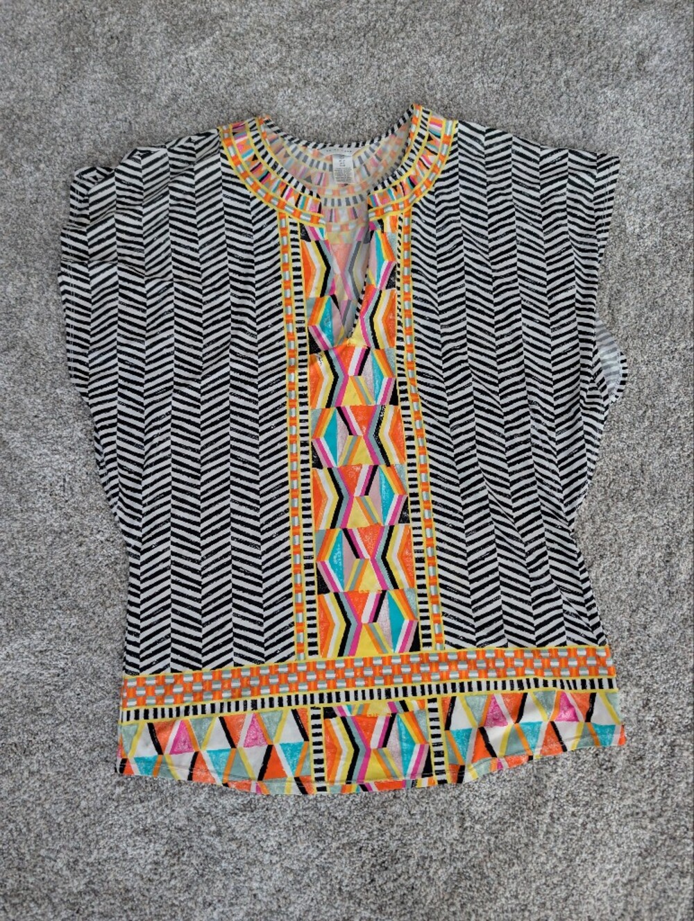 Trina Turk Louvre Swim Tunic Coverup Geometric Small